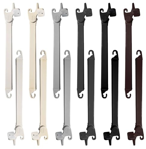 TENDEEVOLUTION - Coppia di Braccetti per Tende da Sole a Caduta 100% in Alluminio da 50 e 70 cm, Bracci Tende da Sole per Balcone Esterne (MARRONE 50 CM)