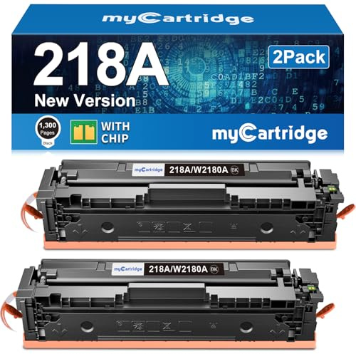 218A Black Toner Cartridges 2 Pack for HP 218A 218X 3301fdw 3301sdw 3201dw | Compatible for HP Color LaserJet Pro MFP 3301fdw 3301sdw 3301cdw Pro 3201dw 3301 3201 Printer Ink W2180A W2180X with Chip