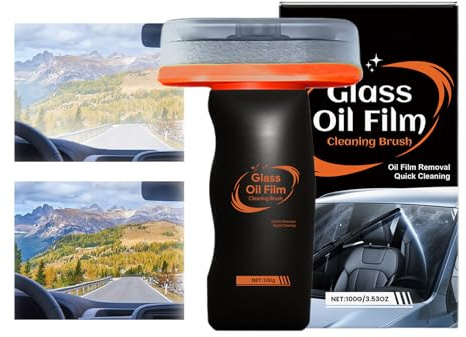 Rengöringsborste för biloljefilm | Emulsionsbeläggning mot regn - avfettningsmedel för glasytor - för att ta bort fläckar och förbättra synligheten hos