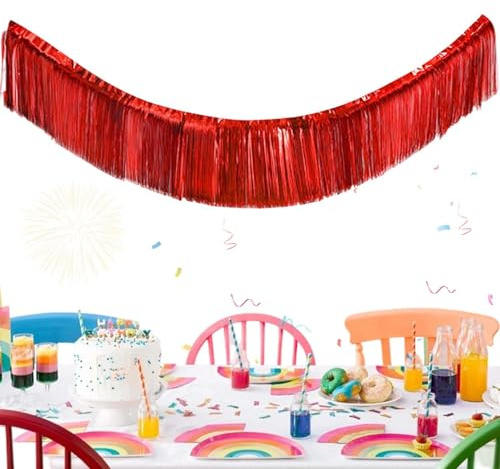 Ghirlanda decorativa con frange in lametta luccicante Stelle Filanti