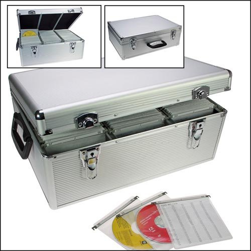 CD-Koffer SAFE 510: CD-Aluminium-Koffer für 510 CD, inkl. CD-Hüllen
