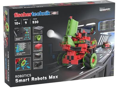 fischertechnik Smart Robots Max 564111 — Roboter-Bausatz: Programmierbare, ferngesteuerte Roboter, 9 Modelle, ab 10 Jahre