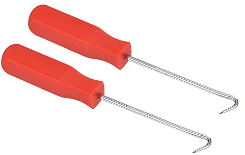 PATIKIL 2-tlg. Mini Präzisions-Haken, 90°-Haken-Universal Nadel Haken Öl Ringe Dichtung Werkzeug für O-Ring Dichtung Auto, Rot