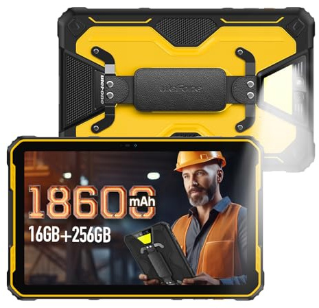 Ulefone Armor Pad 2 Tablette Incassable, 16Go + 256Go/TF 2To, 18600mAh / 33W, 11 Pouces Tablette, Android 13 IP68 Robust, Caméra 48MP + 16MP, Étanche Double SIM Tablette, 4G LTE, NFC/GPS/OTG