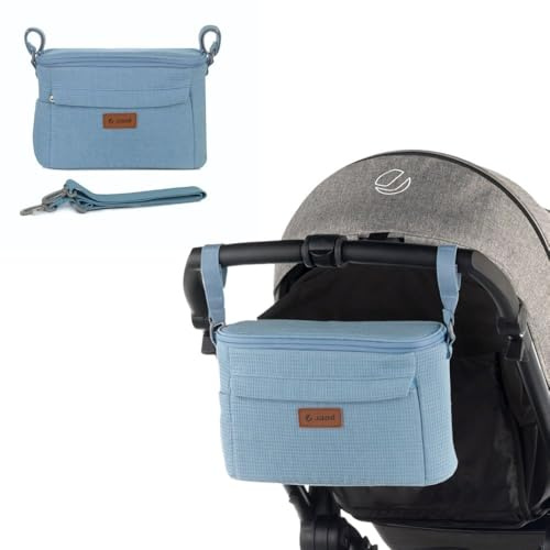Jané - Borsa organizer per passeggino, universale, con scomparti e tasca anteriore, con tracolla