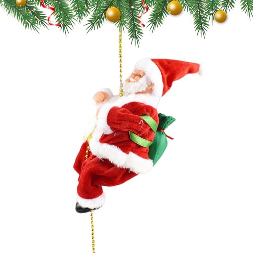 Generisch Corda Musicale di Babbo Natale, Decorazione Natalizia a Batteria, Decorazione per Porta di Natale, per Collezionisti, Feste, Hotel, Ufficio, davanzale, Festa di Famiglia