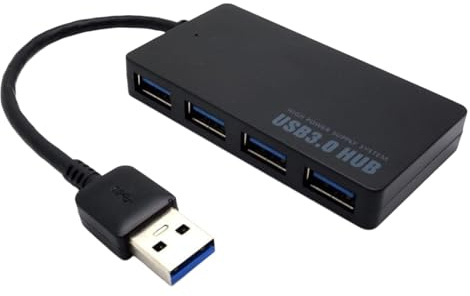 Hub USB para Portátil, Divisor De Datos De 4 Puertos, Adaptador Divisor Hub Móvil, para Portátil Unidad Flash Impresora Cámara Ratón Oficina Viaje Hogar Dormitorio