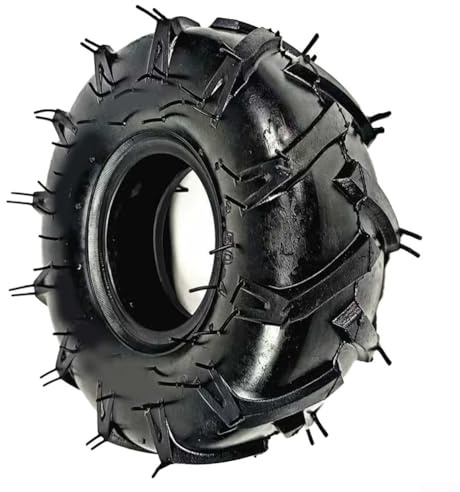 Kraftig 4,10/3,50-4 gummidäck för vagnar, för skottkärror, golfvagn och gräsklippare med förstärkt gummimaterial