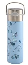 Eigenart Leeza Eucalyptus Double-Walled Thermal Water Bottle Stainless Steel with Sports Cap and Strainer, BPA-Free, 500 ml, 11000
