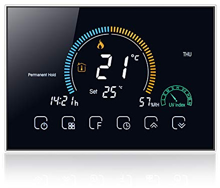 Smart Thermostat Alexa Google Home-Digital Room Electric Heating WiFi Thermostat Controller Wireless, Programmable Temperature Controller,Underfloor Heating Thermostats,16A