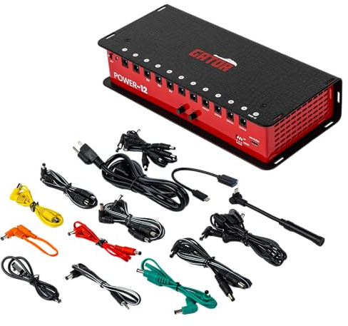 Gator Cases Gitarre Effektpedal Netzteil mit 12 isolierten Ausgängen - 2300mA (GTR-PWR-12)