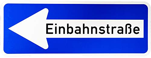 ORIGINAL Verkehrsschild Nr. 220 - 10  Einbahnstraße linksweisend  300 x 800 mm Verkehrszeichen Schild Straßenschild Zusatzschild Verkehrsschilder Verkehrsschild Straßenzeichen links Einbahnstrasse