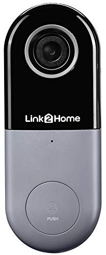 Link2Home Wireless Smart Video Doorbell BellBattery with Motion Detection, 2-Way Audio, WiFi, Voice Control & Wide-Angle Camera