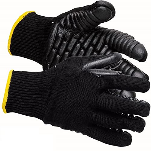 Supreme TTF 1 pair Anti Vibration Work Gloves Anti-Vibration Power Tools Vibration Reducing Gloves (Large (9))