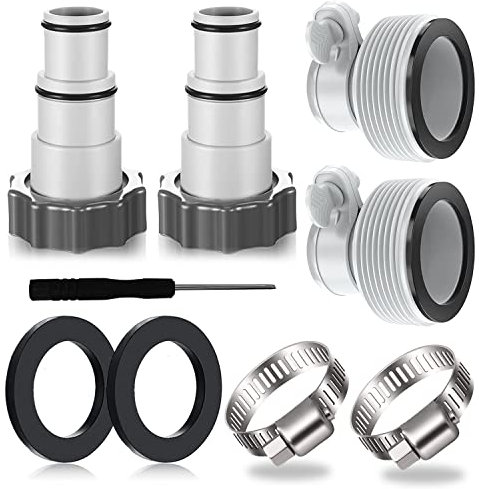 4PCS Poolschlauch Adapter,Pool Adapter,Adapter für Intex Pool,Schlauchadapter Pool,Schlauchadapter für Pumpe,Anschluss Für Ø 32 Und 38 Mm Pool-Schlauch