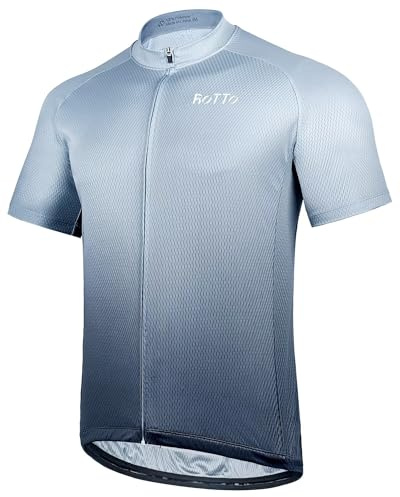 ROTTO Herren Radtrikot Fahrradtrikot Kurzarm Farbverlauf Serie