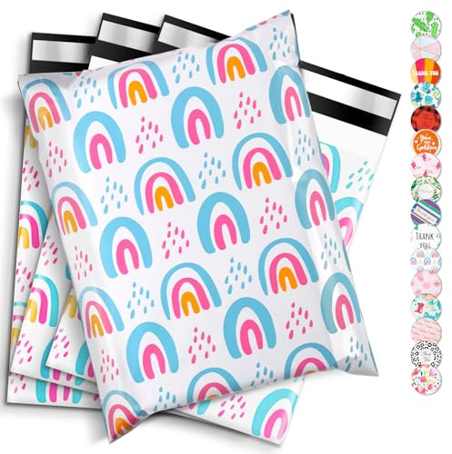Wanxida 100 Stück Plastik Polyethylen Versandtaschen (25x35cm) | Kunststoff Versandtaschen Kleidung mit Selbstdichtendem Band, Versandtüten für Kleinunternehmen und Einzelhandelsgeschäfte