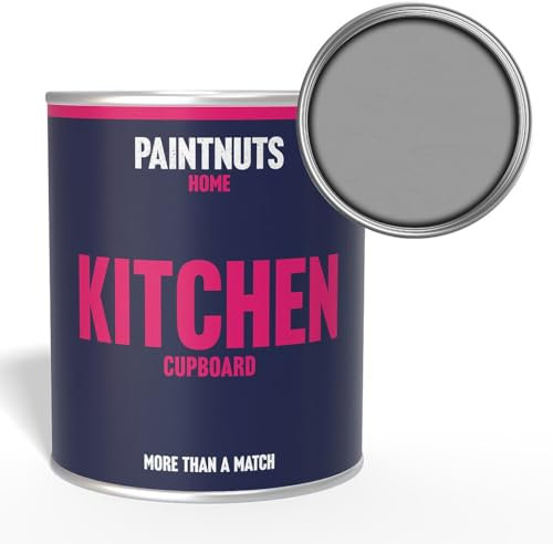 PaintNuts Kitchen Cupboard Paint - RAL-7004 - SIGNAL GREY Gloss 250ml Tin