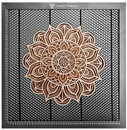 Karlak Gravure Plateau de travail en nid d'abeille Panneau en acier Plate-forme de tableau pour machine Travail de découpe propre 300x300x22mm Protection de table pour sculpter Bois/Cuir