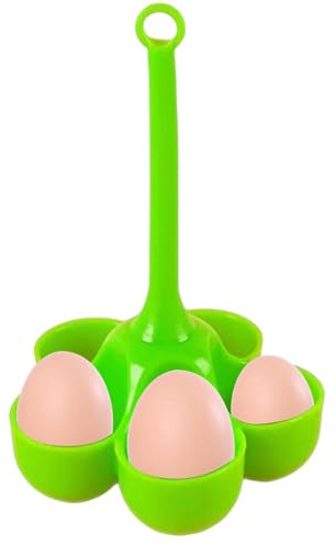 1 Egg Boiler Holder - Heat Resistant Egg Rack, Silicone Steamer with 5 Grids | Boiling Pan Holder for Egg Poaching on Stove