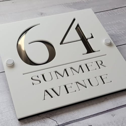 Hausnummer Personalisiert Mit Straßennamen Und Nummer,Hausnummernschild,3D Personalisiertes Schild Hausnummern, Tafeln & Schilder Hausnummern Für Außen Gartenschild