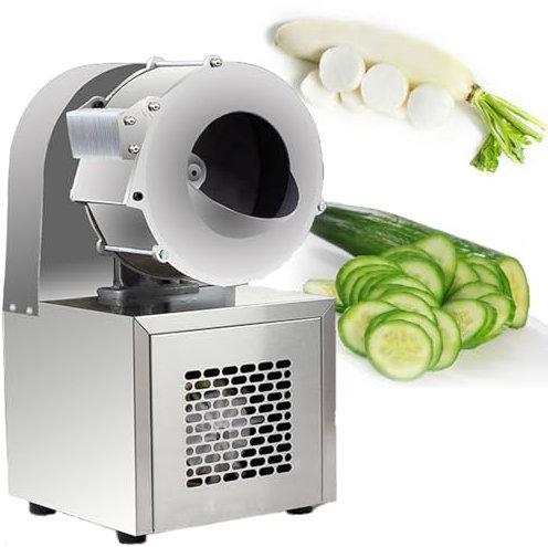 vanenferse Tritaverdure Elettrico, Grattugia Multifunzione per Insalata Elettrica, Tritaverdure Automatico in Acciaio Inossidabile Affettatrice Professionale per Cetrioli, Carote, Patate, Cipolle