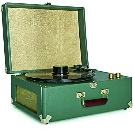 MOKLYF Lecteur de Disque Vintage phonographe électrophonique Classique rétro Portable Salon Lecteur de Disque Domestique(