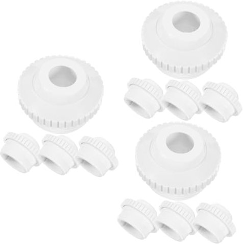 Toddmomy 12pcs Swimming Pool Nozzle Replacement Massage Water Outlet Nozzle Plastic Spa Jet Fitting Easy to Use Pool Accessory