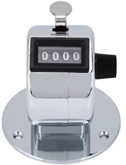 Tally Counter, People Counter Clicker Metall Handheld Tally Counter Clicker 4-stellige Zahlenzählung Clicker Counter Pitch Counter für Coaching, Stricken, Menschen, Schoß, Angeln