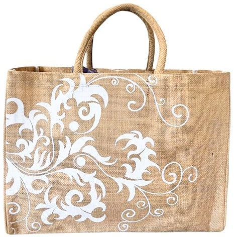 Domelo Einkaufstasche groß Jute Tasche Strandtasche XXL Arbeitstasche Damen Badetasche faltbar große Handtasche Korb einkaufen Jutetaschen mit Aufdruck Tragetasche Einkaufskörbe