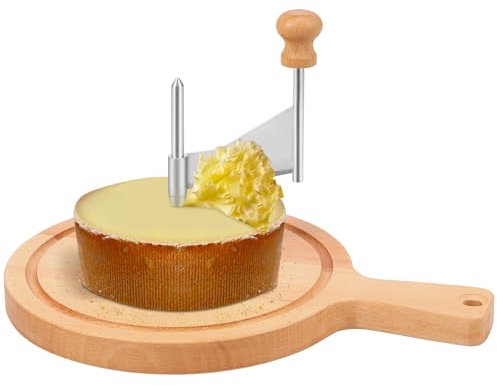 Cheese Curler,Rotary Cheese Shaver with Handle and Stainless Steel Blade Practical Cheese Slicer Multipurpose Cheese Wheel Cutter for Home Restaurant Cafe Dessert Store