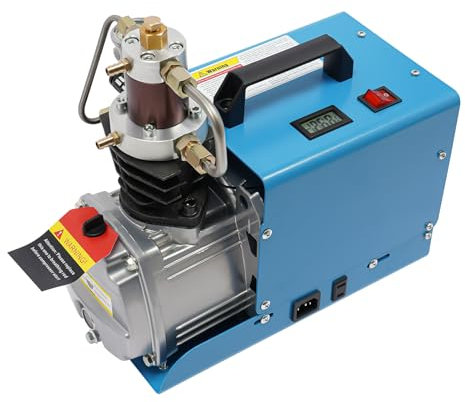 HOARLICN Compressore ad aria compressa da 1800 W, ad alta pressione, 30 mpa, compressore ad aria, 220 V, 100 l, raffreddamento ad aria, con tubo a gas ad alta pressione, 2800 giri/min, per pistole per