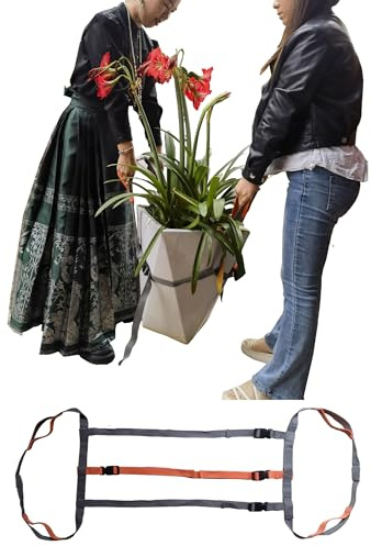Topfpflanzenbeweger und Hebegurte für Garten, Landschaftsbau, Hebegurte, Bewegen schwerer Gartenobjekte: Gartenblumentöpfe, Pflanzgefäße, Bäume, Felsen, grau, mittel und klein. Marke: Storbuffs