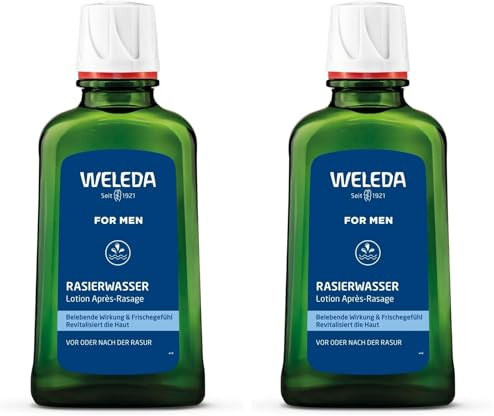 WELEDA - Lotion après-rasage - Rafraîchit et tonifie - Tous types de peaux, même sensibles - NATRUE* - Vegan***- 100 ml (Lot de 2)