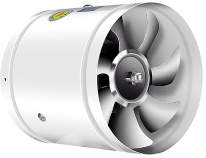 Ventilation Fan - Powerful Exhaust Air Ventilator for Home & Bathroom, 7 Inch Metal Pipe Extractor