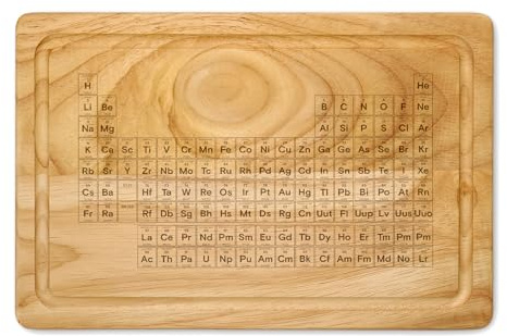 Periodic Table Wooden Chopping Board Baker Chef Cook Novelty Gift Housewarming Cheese Board Serving