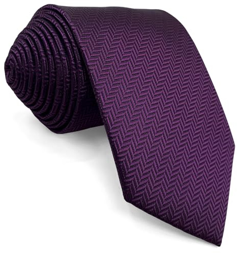 S&W SHLAX&WING Einfarbig Violett Grape Herren Krawatte Extra Lang Dress Geschäftsanzug
