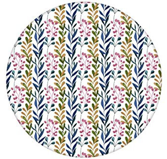 bunte, Klassische Tapete zarte Laub Streifen mit gemalten Blättern, Vlies Tapete Blumen, edle Wanddeko GMM Design Streifentapete florale Wand Dekoration für feine Wohnakzente (H: 2,6m B: 46,5cm)