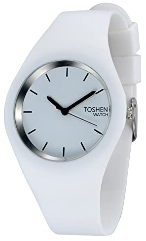 TONSHEN Damenuhr Fashion Analog Quarz Uhren Einfach Casual Kautschuk Armbanduhr für Damen Mädchen 12 Farbe