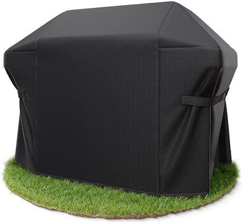 AMZBBQ® Premium Grillabdeckung wetterfest - 170 x 120 x 75 cm - 100% wasserdichte Abdeckhaube für Gasgrill - reißfeste Grillhaube für Weber Genesis II 400-Serie/LX 400-Serie/Summit 400-Serie