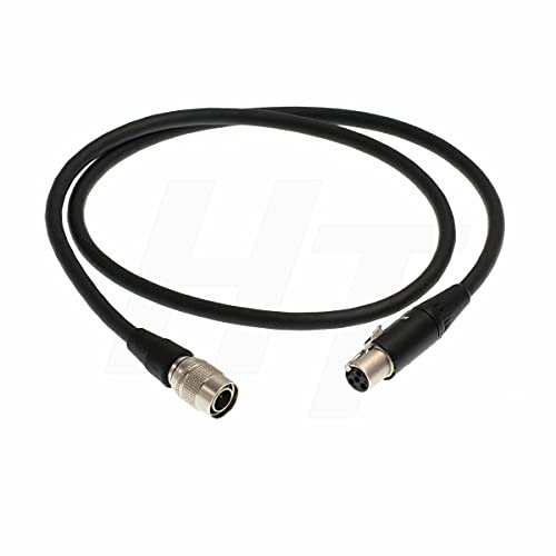 HangTon 12V Stromkabel für Sound Devices Scorpio 888 833 Audio Mixer Recorder, BDS Hirose 4 Pin auf TA4F Mini XLR 4-pin Female 45cm