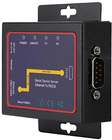 PUSOKEI RS-232/485/422-zu- / IP-Konverter, RJ45-zu-RS-232-Seriell-zu-IP-Ethernet-Geräteserver - Serieller Geräteserver - Serieller BT-N2000RS-Server(EU-Stecker)