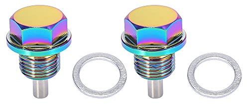 X AUTOHAUX Magnetische Ölablassschraube mit Dichtungen, M16 x 1,5, mehrfarbig, 2 Stück