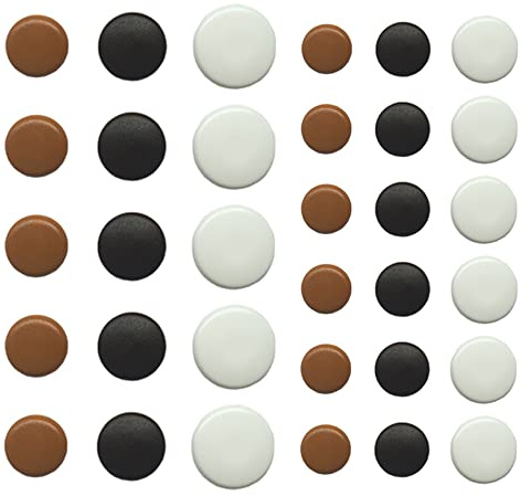Abdeckkappen für Kreuzschlitz PZ - Zierkappe Blindkappe Pozidriv (PZ 3 x 13mm, weiß (RAL 9010), 25)