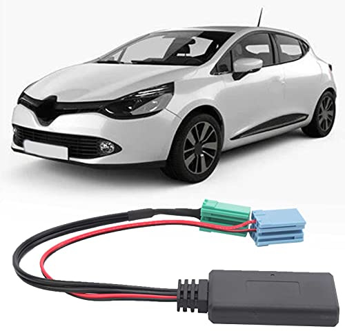 Tefola Module Bluetooth sans Fil Radio stéréo, Adaptateur Audio de Voiture Mini connecteur ISO 6 Broches 8 Broches Bluetooth 5.0 câble AUX pour Renault Clio pour Espace pour Kangoo pour Laguna