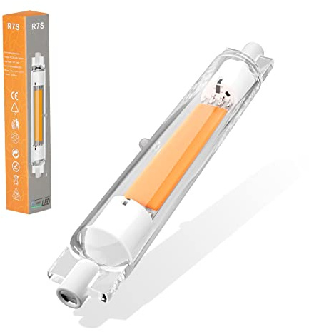 BVCL R7S LED lampen 118mm Dimmbar 10W, Warmweiß 3000K, R7S LED Birnen Ersatz für 100W Halogenstab, 1000lm, Kein Flackern, Hightlight Birne, AC220-240V (Color : Warm White, Size : 118mm 1pcs)