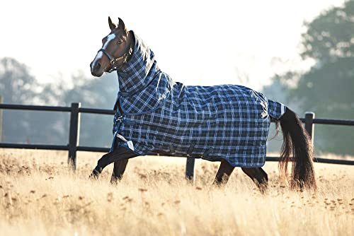 Horseware Rhino Plus Turnout Lite 0g, Größe:130 cm / 6'0, Farbe:Navy Check