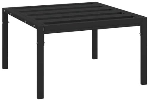 vidaXL Garten-Couchtisch Schwarz 60x60x35 cm Stahl