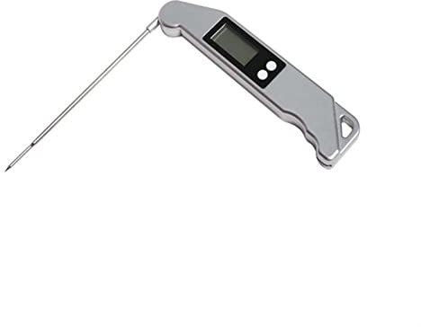 minato LCD Pieghevole Lettura istantanea Termometro per alimenti da cucina digitale, Termometro per carne a sonda lunga per olio per friggere Cottura BBQ Grill Temperatura del liquido Lettura accurata