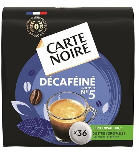 CARTE NOIRE Décaféiné N°5 pour machine Senséo - 250g de pure saveur caféinée sans tracas de sommeil - Dosettes compatibles capsules. - Lot De 3 - Vendu Par Lot